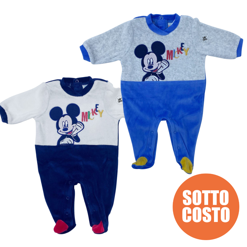 Tutina neonato ciniglia "Mickey mouse"