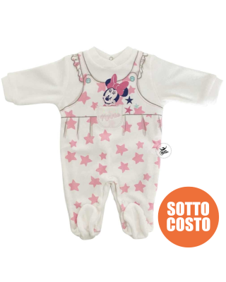Tutina neonata ciniglia "Minnie star"