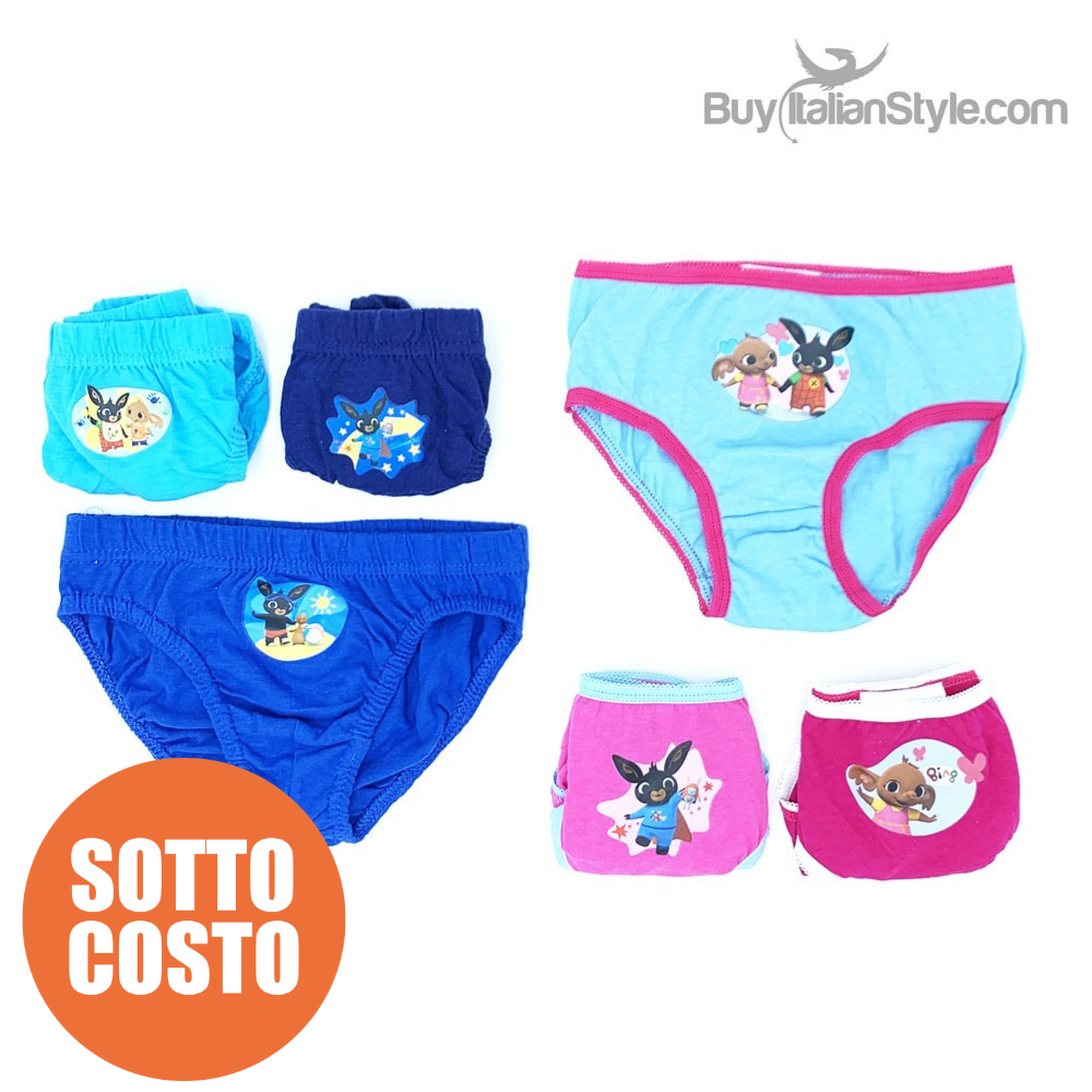 Tris mutandine in cotone "Bing" bimbo/a