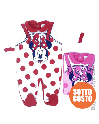 Tutina estiva neonata "Minnie", personalizzabile con nome