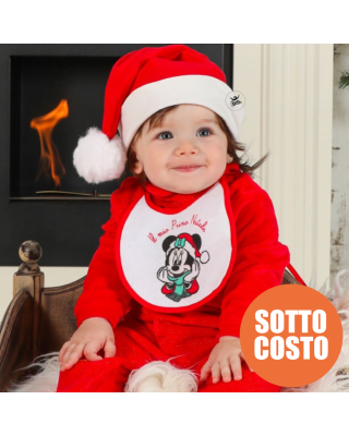 Silicone Teething Baby Bib 2-Piece Set "Minnie"