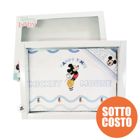 Set lenzuola "Mickey mouse Happy times" da personalizzare con nome