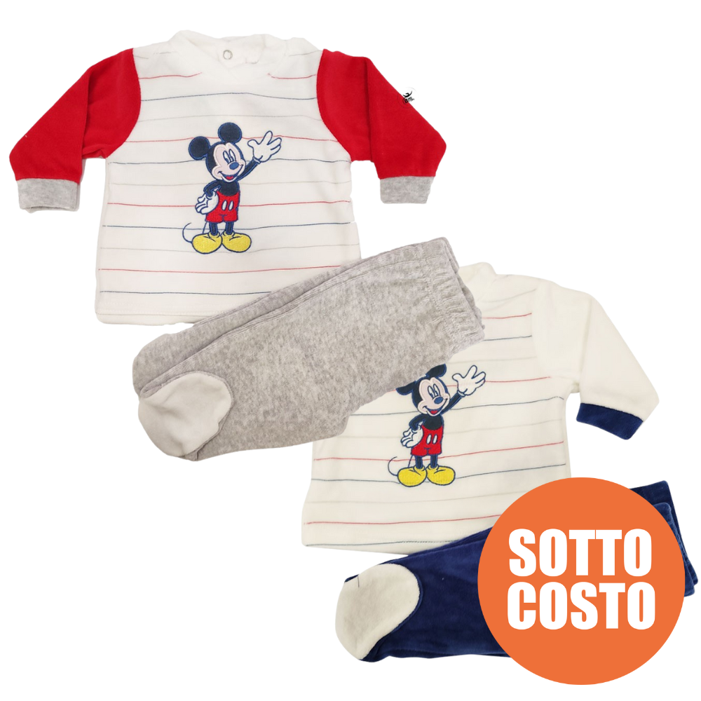Chenille Newborn Bodysuit "Mickey Mouse", Mini Boss writing
