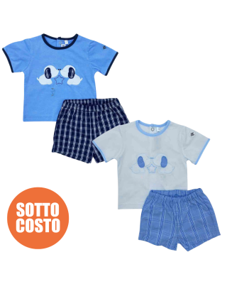 Completino con ricamo "cagnolini" da personalizzare con nome