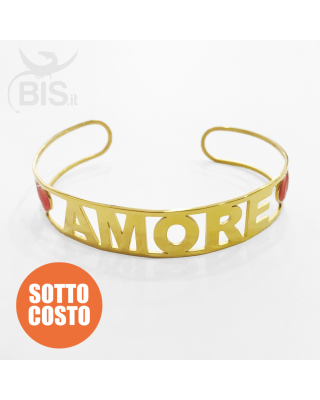 bracciale intagliato amore con cuori