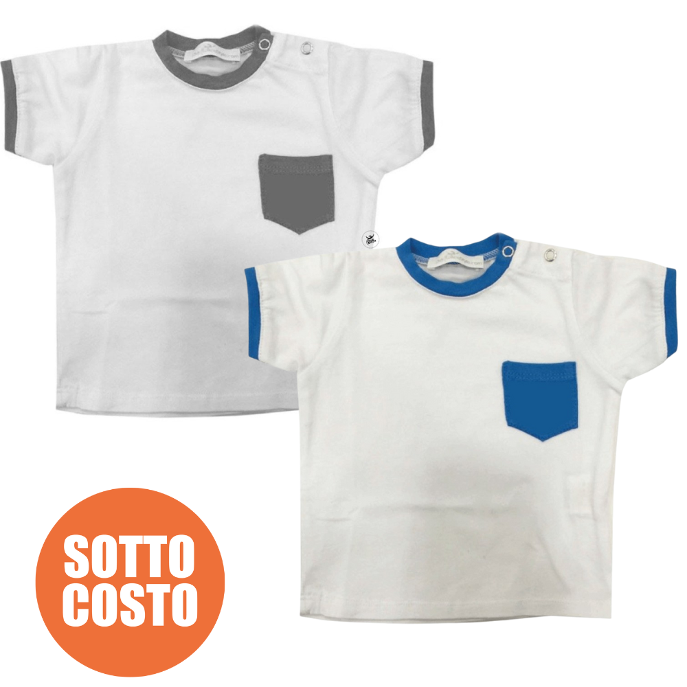 T-shirt bimbo con taschino personalizzabile
