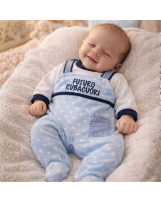 Summer jumpsuit with fake dungarees "Future Heartbreaker"