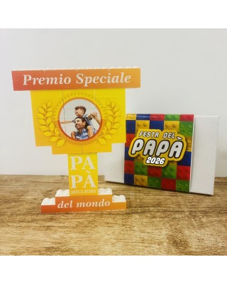 Coppa Mattoncini Personalizzabile. Idea Regalo Originale per la Festa del Papà e della Mamma