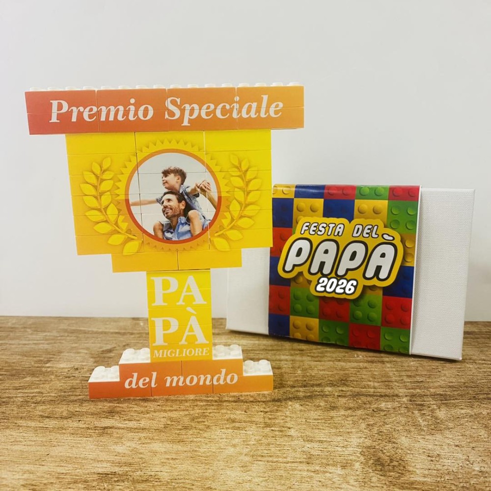 Coppa Mattoncini Personalizzabile. Idea Regalo Originale per la Festa