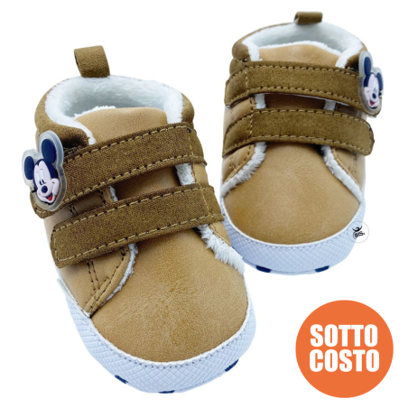 Scarpine neonato imbottite "Topolino"