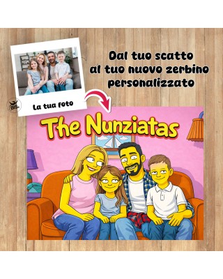 Zerbino personalizzato da foto Linea Yellow Together – Regalo originale per casa e famiglia