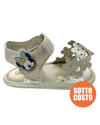 Sandalo oro neonata "Minnie flowers"