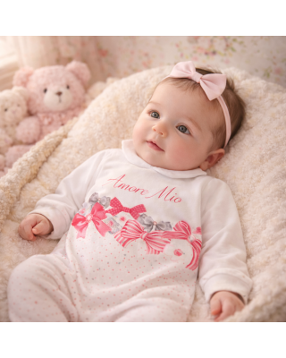 Tutina estiva neonata “Amore Mio” in jersey | BuyItalianStyle bis.it