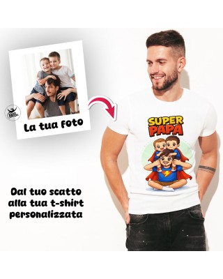 T-shirt personalizzata Linea WOW HEROES – Super Nonno, Super Papà, Super Zio