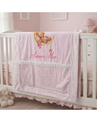 copy of Summer Blanket with lace details "Born to be a diva"