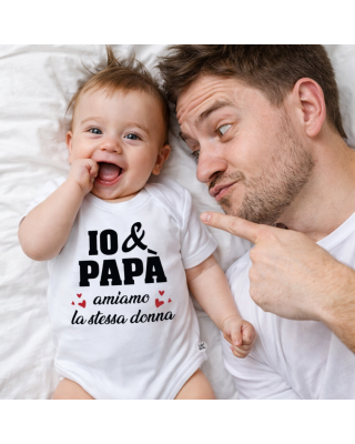 Body Neonato 100% Cotone 'Il Mio Papà è Un Pompiere' - Simpatico Body Divertente Per Bambini, Regalo Originale Per La Festa Del Papà (0-24 Mesi)