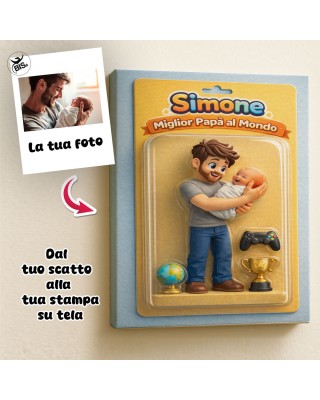 Customizable Photo-Painting, "Daddy", gift idea