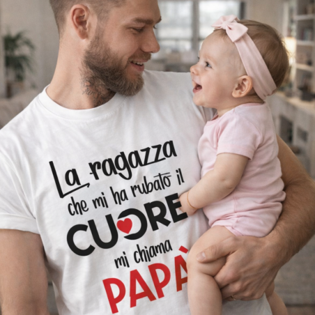 maglia mezza manica con dedica al papà