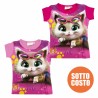 T-shirt bimba "44 gatti" con nome