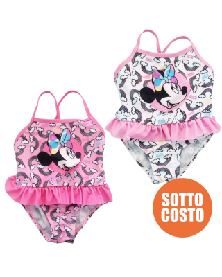 Costume intero bimba "Minnie rainbow" da personalizzare con nome