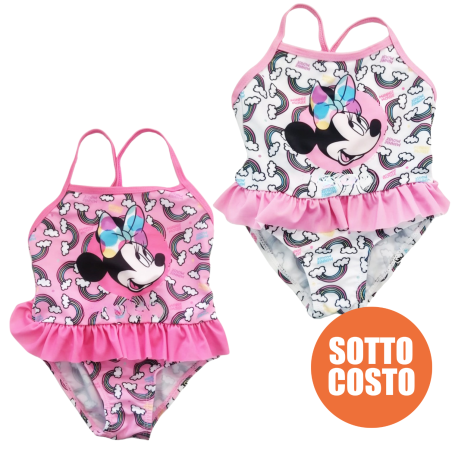 Costume intero bimba "Minnie rainbow" da personalizzare con nome