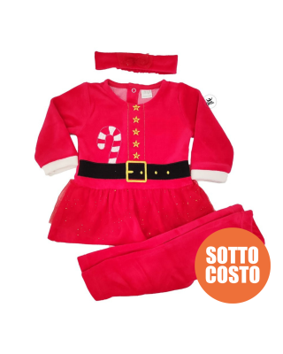Completino Babbo Natale neonata  da personalizzare con nome