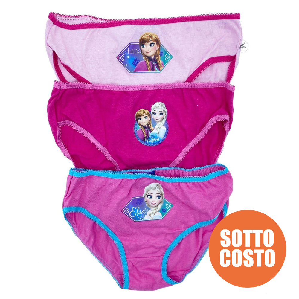 Tris mutandine "Frozen" bimba
