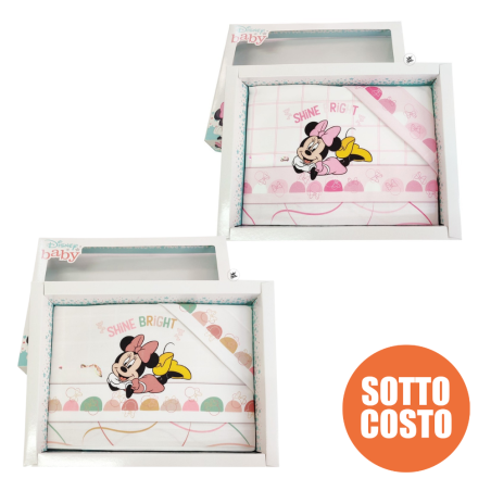 Set lenzuola neonato/a "Minne Shine bright" da personalizzare