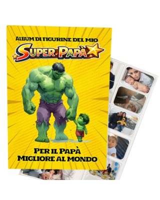 Album di figurine personalizzabile per la festa del papà