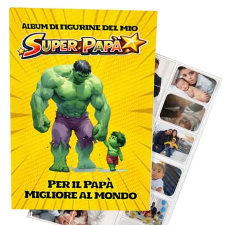 Album di figurine personalizzabile per la festa del papà