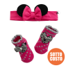 Set disney calzini glitterati e fascia con orecchie di Minnie