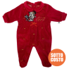 Tutina natalizia in ciniglia "Minnie" con nome in glitter