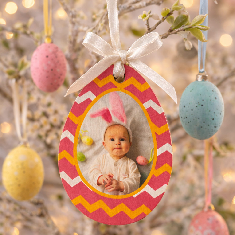 Appendino Ovetto in plexiglass da personalizzare con foto