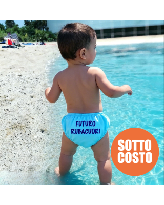 copy of Newborn Nappy Swimsuit "Mini boss" print