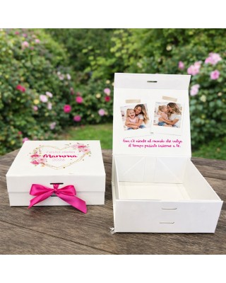 Scatola Regalo personalizzabile con foto e dedica festa della mamma