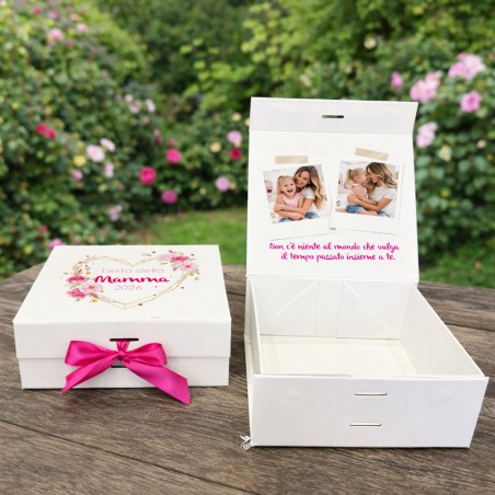 Scatola Regalo personalizzabile con foto e dedica festa della mamma
