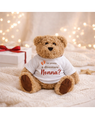 Scatola regalo con peluche personalizzabile per futura nonna | BIS