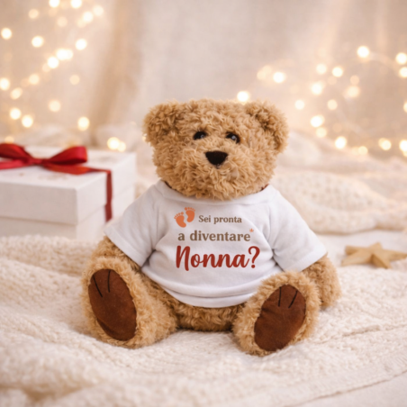 Scatola regalo con peluche personalizzabile per futura nonna | BIS