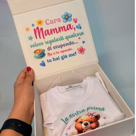 Gift Box Prima Festa della Mamma con T-shirt e Body | bis.it