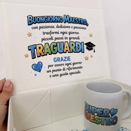 Kit Colazione Super Maestro Personalizzato – Regalo Maestra/Maestro Fine Anno | Bis.it