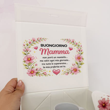 Scatola Regalo Super Mamma con Tazza o Tazzina | Regalo Festa della Mamma – bis.it