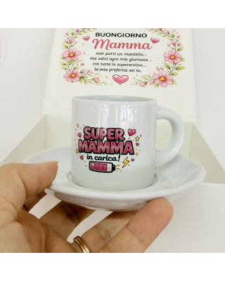 Scatola Regalo Super Mamma con Tazza o Tazzina | Regalo Festa della Mamma – bis.it