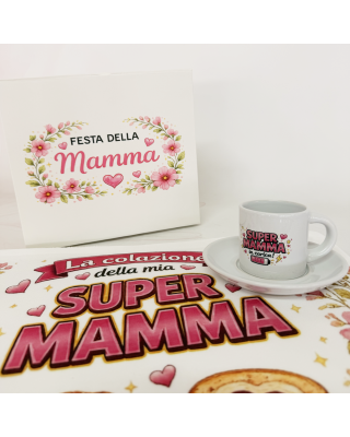 Scatola Regalo Super Mamma con Tazza o Tazzina | Regalo Festa della Mamma – bis.it