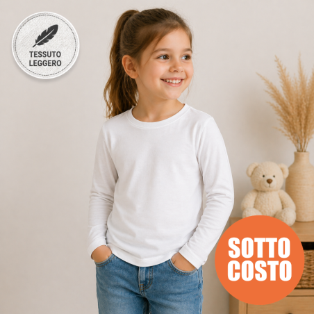 Maglietta Bambina Estiva Sagomata | T-Shirt Leggera Prezzo Basso Offerta – bis.it