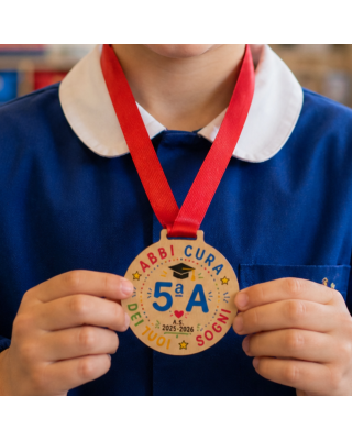 Medaglia Fine Anno Scuola Personalizzata Bambini | Diploma Asilo Elementari Regalo Maestra