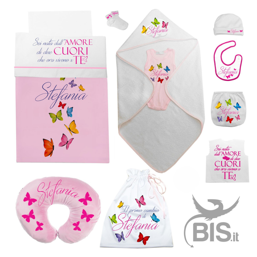 Personalized Summer Layette "Butterfly" Baby Girl Gift