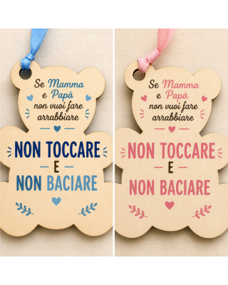 Targa Passeggino Personalizzata con Nome | Fiocco Nascita Carrozzina Neonato