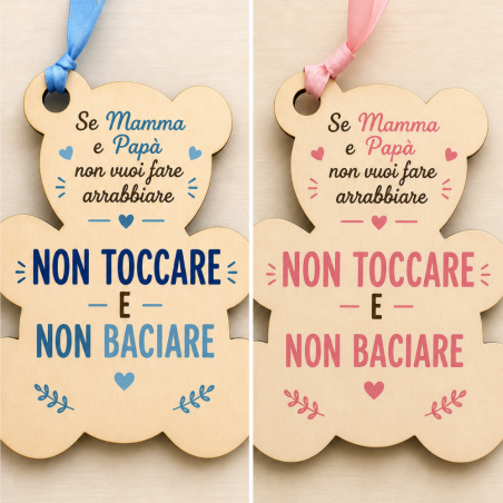 Targa Passeggino Personalizzata con Nome | Fiocco Nascita Carrozzina Neonato
