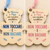 Targa Passeggino Personalizzata con Nome | Fiocco Nascita Carrozzina Neonato