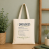 Customizable shopper bag with dedication for the teacher